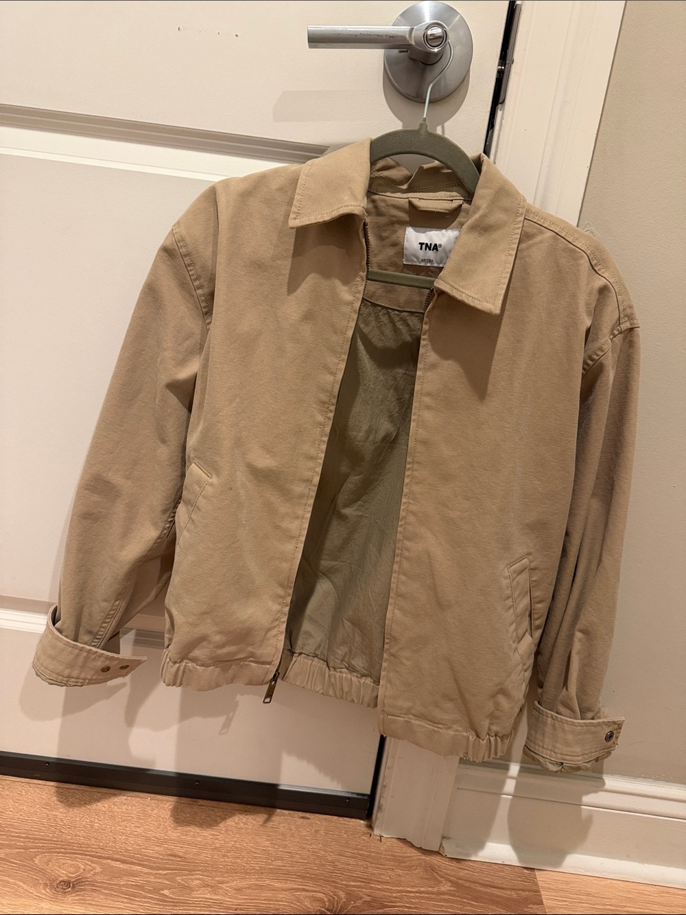 TNA Tan Zip-Front Collared Jacket